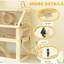 Cage à hamster en bois à 3 niveaux avec fond amovible, 24 po x 16 po x 29,5 po