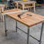 John Boos Maple Wood Top Work Table with Galvanized Steel Base-86678431