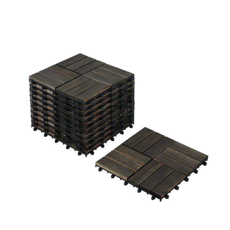 Carreaux de terrasse en bois d'acacia