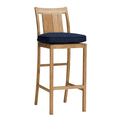 Croquet 24.5" Patio Bar Stool with Cushion