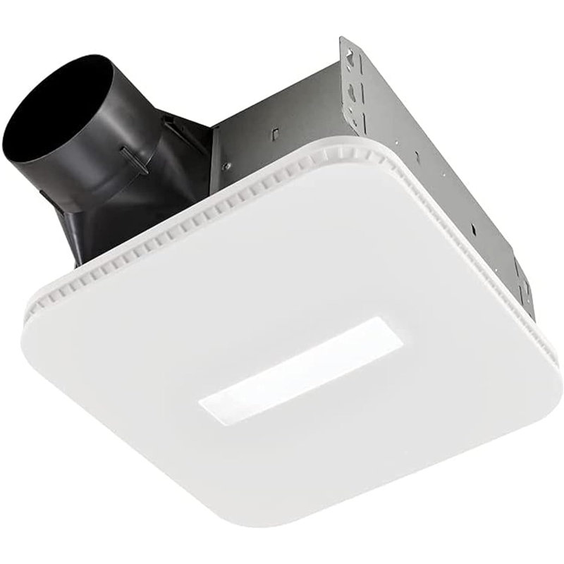 White LED Ceiling Mount Bathroom Exhaust Fan with Clean Cover