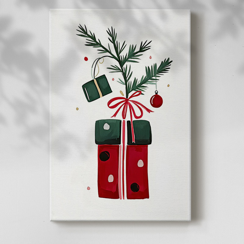 Art des Fêtes de Noël - Toile tendue avec châssis DCCCLX III, H 36 po x l 24 po