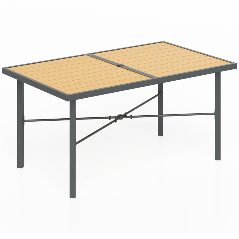 Rectangular Metal Outdoor Dining Table , 150.00cm cm W 90.00cm cm D