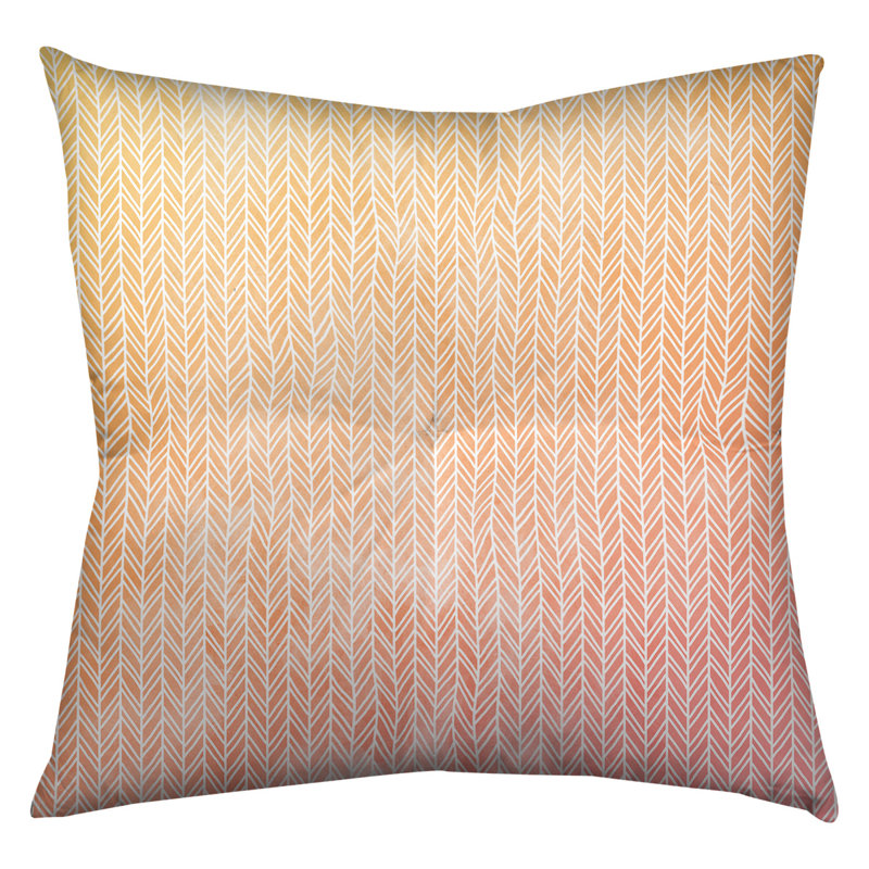Oreiller de sol Katelyn Elizabeth, 26 po x 26 po, Rose / Jaune