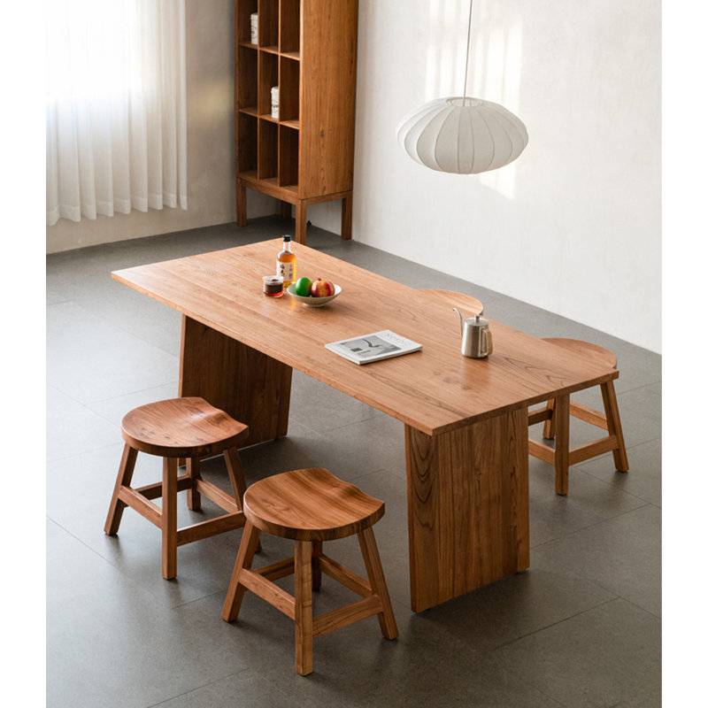 Table de bar rectangulaire en noyer récupéré, Tanné, H 29,53 po x L 70,87 po x l 31,5 po