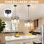1-Light Cylindrical Glass Kitchen Island Pendant-757725632