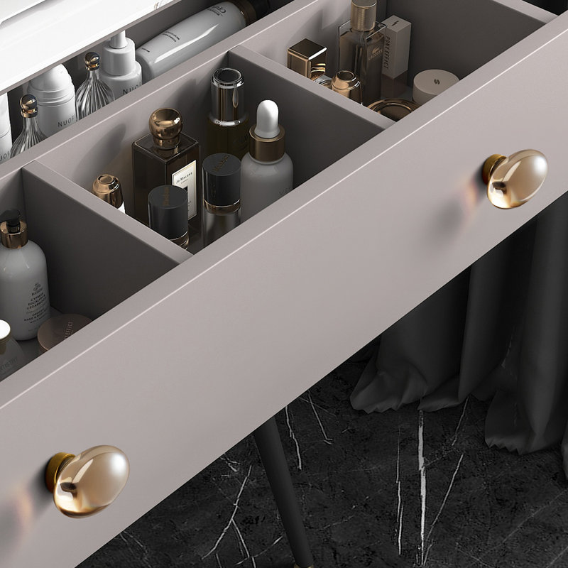 Longueur des boutons d'armoire ovales en cristal transparent avec base en laiton, Champagne