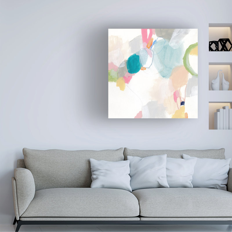 "Candy Candy IV" par June Erica Vess - peinture sur toile tendue, H 14 po x l 14 po x P 2 po