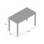 Hedgevale Metal Base Writing Desk-49608596