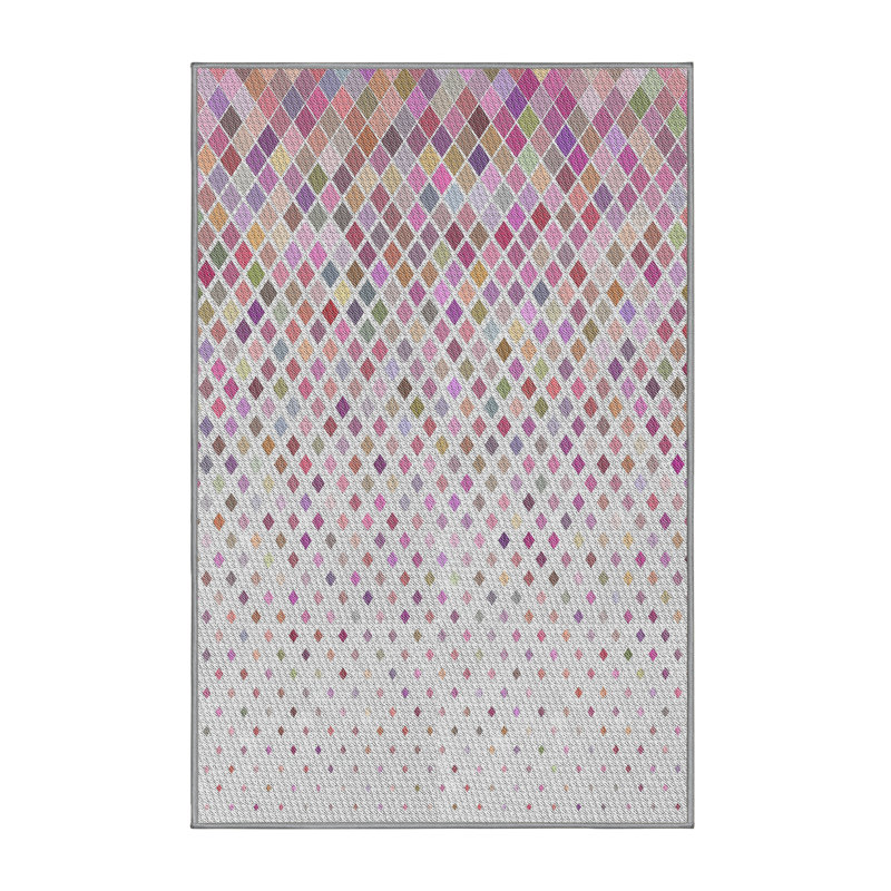 Tapis gris / mauve Power Loom, Rectangle 5 pi x 7 pi
