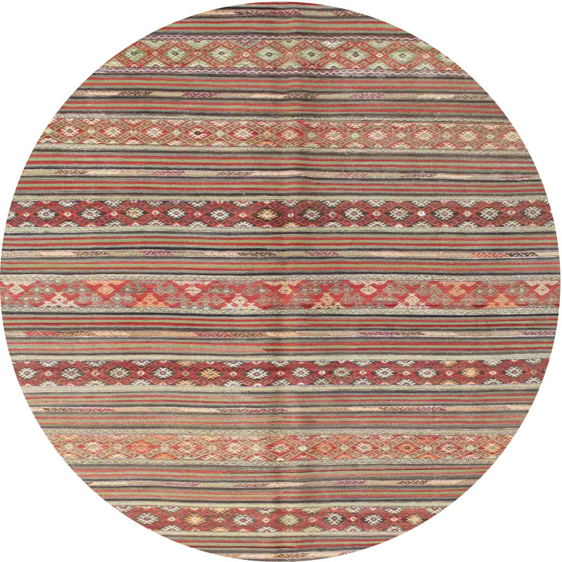 Tapis brun/gris zone contemporaine, Rond 5 pi