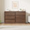 Commode 6 tiroirs - Commode en bois de 47 pouces de large avec grand rangement, organisateur pour chambre à coucher, salon, entrée, chambre de bébé (noyer)