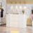 Reception Desk with LED Lights, Counter Table for Checkout, Lobby, Salon, Retail, Store, Clinic, and Office