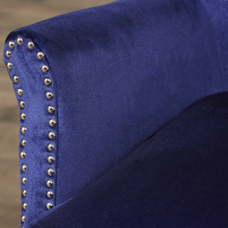 Upholstered Wingback Chair, Royal Blue