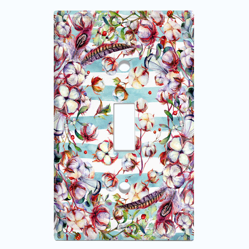 Patterned 1 - Gang Toggle Light Switch Standard Wall Plate