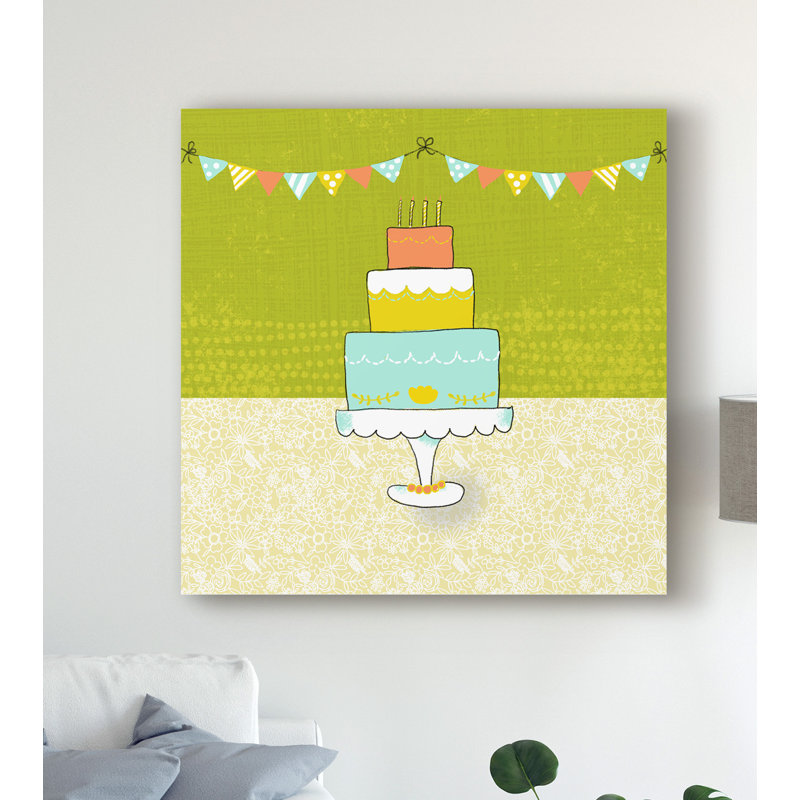 « rétro birthday ii », art sur toile, H 18 po x l 18 po x P 2 po