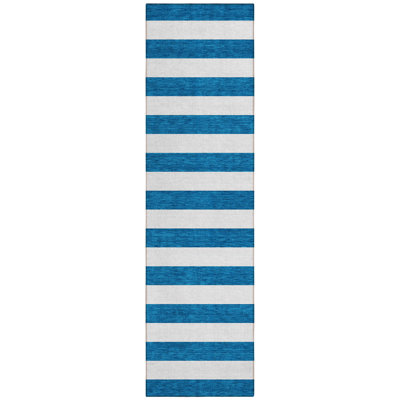 Washable Striped Indoor / Outdoor Rug