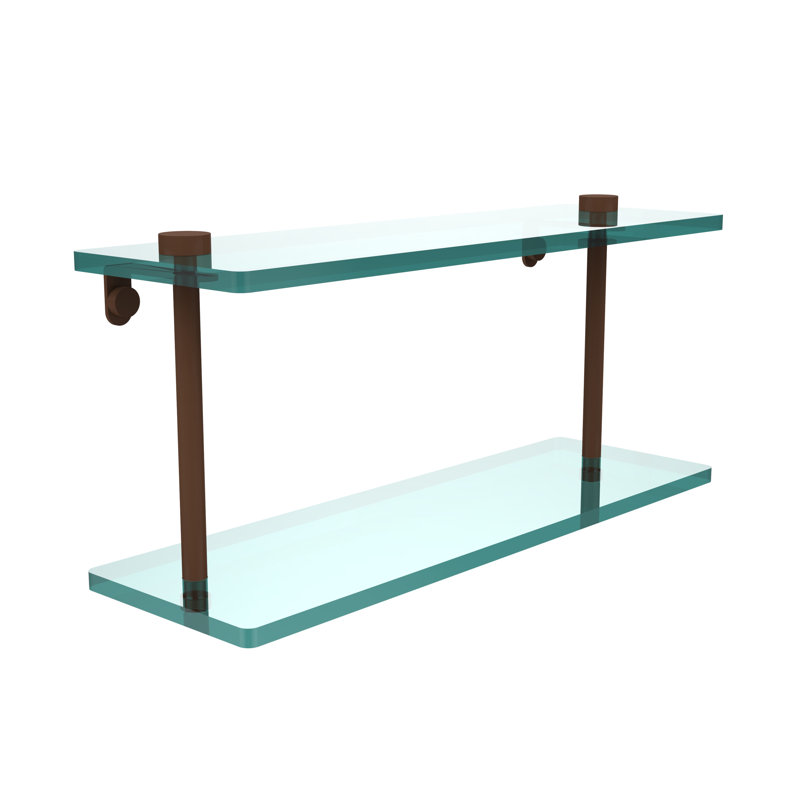 Gober 2 Piece Tiered Shelf, Antique Bronze, 16"