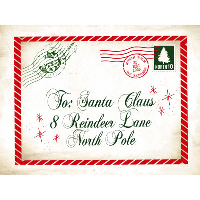 Dear Santa Distressed - Wrapped Canvas Print