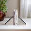 Striped Steps Bookends, Black/White - A Fusion Of Mdf And Resin Magic