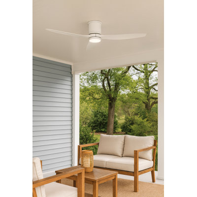 Ventilateur de plafond à DEL à 3 pales de 52 po avec commande murale et ensemble d'éclairage inclus Montego
