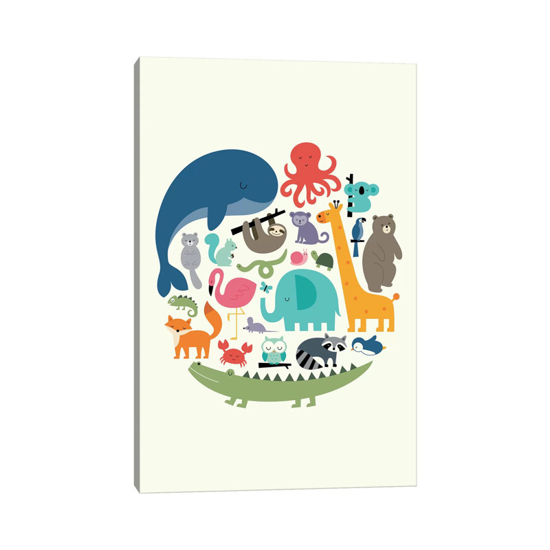 «We Are One» par Andy Westface - impression d'art graphique, Toile tendue, Pas de tapis, H 60 po x l 40po x P 1,5 po