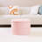 Collapsible Storage Ottoman Round with Tray Teddy Fabric Living Room Bedroom Ottoman with Storage-984372707