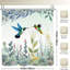 Multicolore L 52 po x l 72 po Watercolor Hummingbird & Botanical