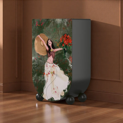 French Vintage Girl's Solid Wood Storage Cabinet