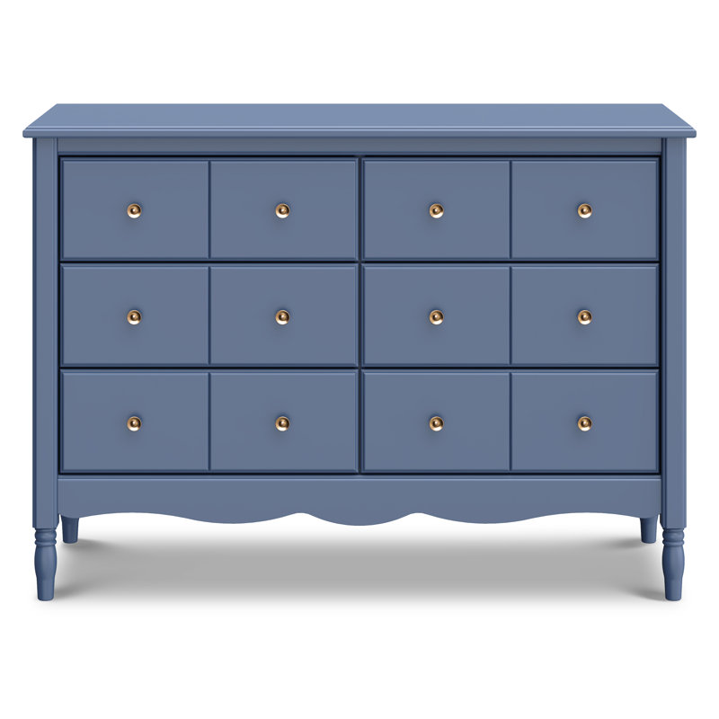 Liberty 6 Drawer 48" W Double Dresser, Cove Blue