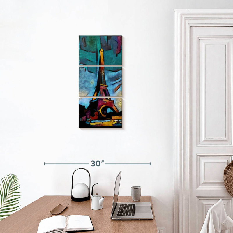Abstract Eiffel Tower, 27" H x 12" W