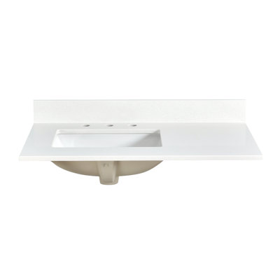 36'' Quartz Single Bathroom Vanity Top with Sink– For Vanity Replacement, No Cabinet