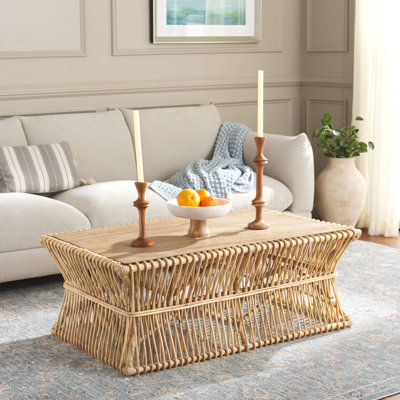 Locke Solid Wood Top Coffee Table