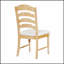 Chaises de salle à manger rembourrées avec dossier dentelé 4 pièces Vintage Traditional