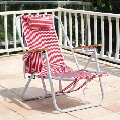Chaise de plage surdimensionnée en aluminium avec bretelles de sac à dos et conception pliable, dimensions 24 x 22 x 37 pouces, peut supporter jusqu'à 265 livres.