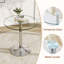 Ensemble de table de bar ronde en verre trempé avec tabourets de hauteur-227235383