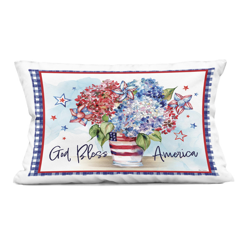 Coussin décoratif God Bless America Bouquet America, par Nicole DeCamp