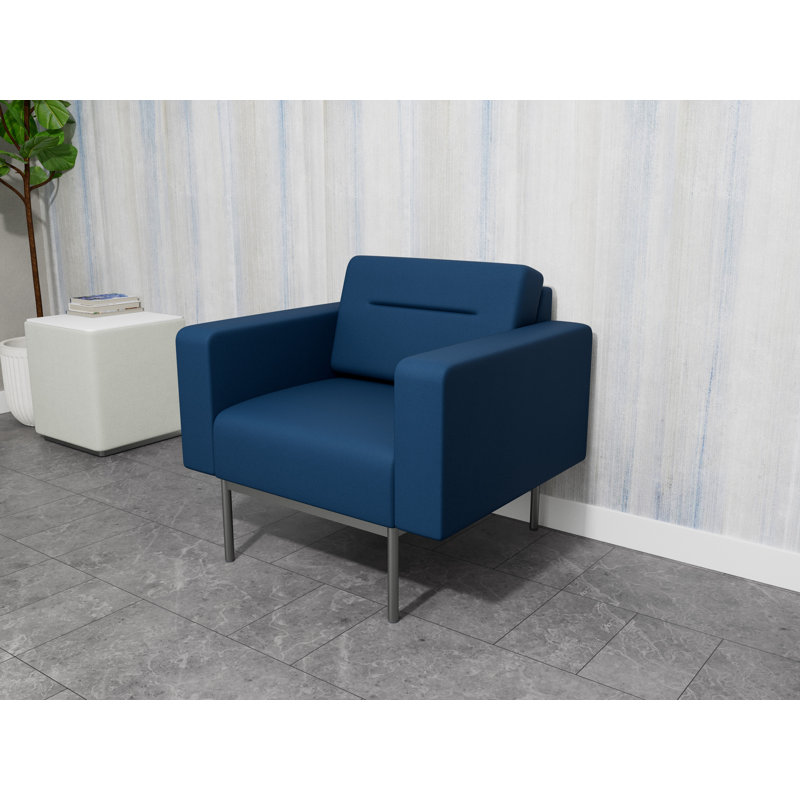 Chaise d'invité de réception Darsey, Argent argent, Patriot Plus Blue Ridge, Without Power