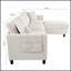 Canapé modulaire 107,87 pi avec 1 repose-pieds, coussin de siège et dossier amovible