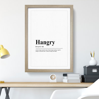 Hangry - Picture Frame Typography