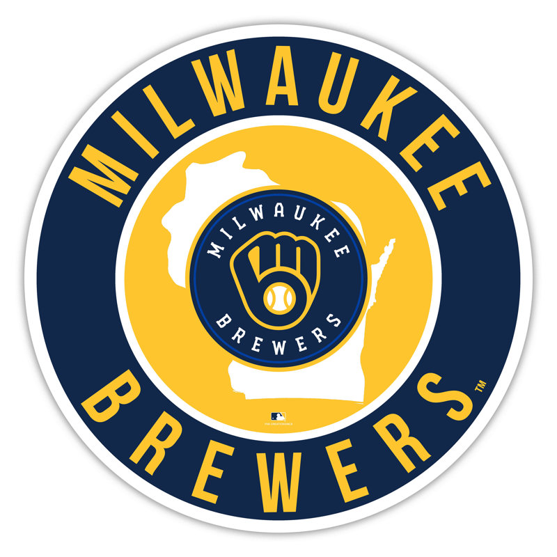 Milwaukee Brewers Bright Line - Cercle de 16 po avec état