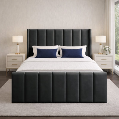 Premium Wingback Storage Bed Frame