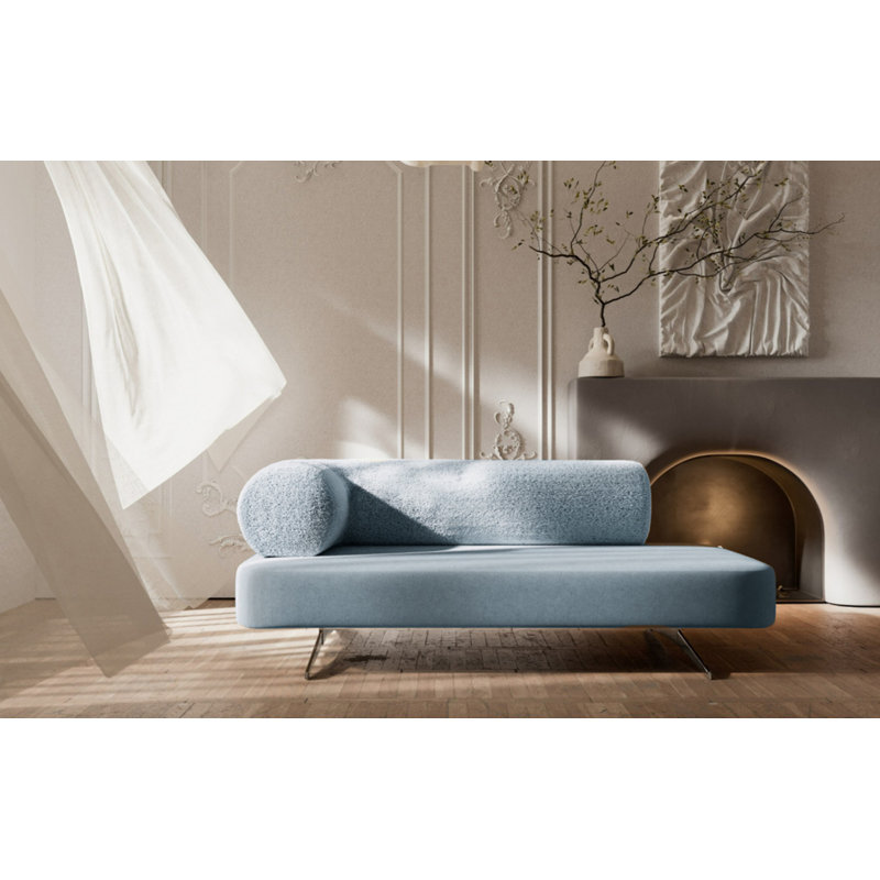 Carmel 2 Seater Velvet Sofa, 67cm H x 190cm W x 80cm D, Blue