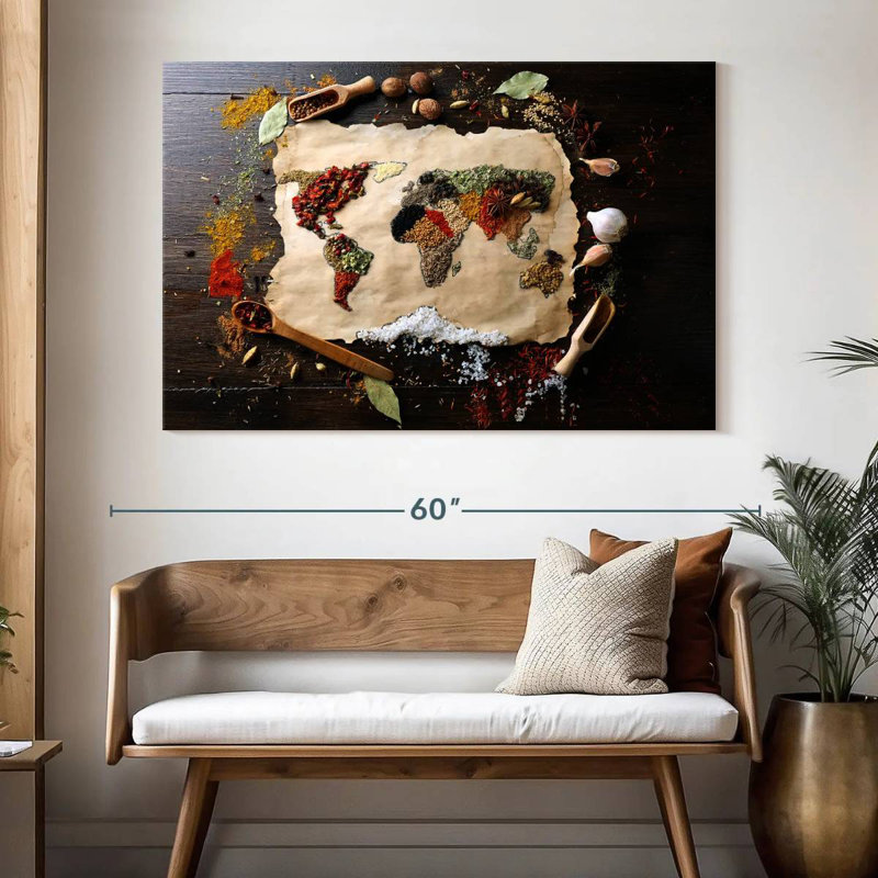Yarlin World Of Spices, 34" H x 51" W