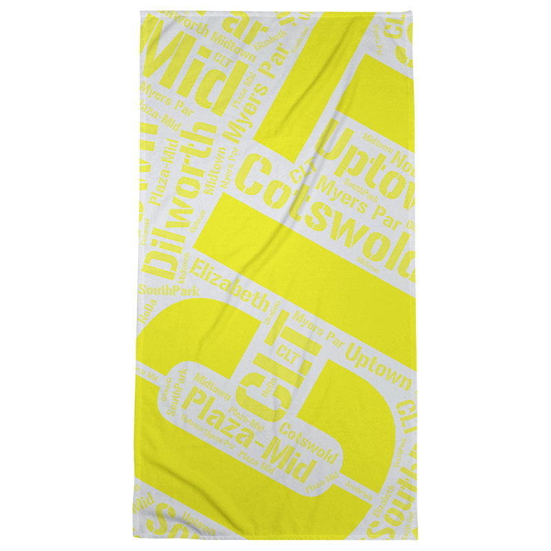 Bath Towel, Yellow, Microfiber, Charlotte