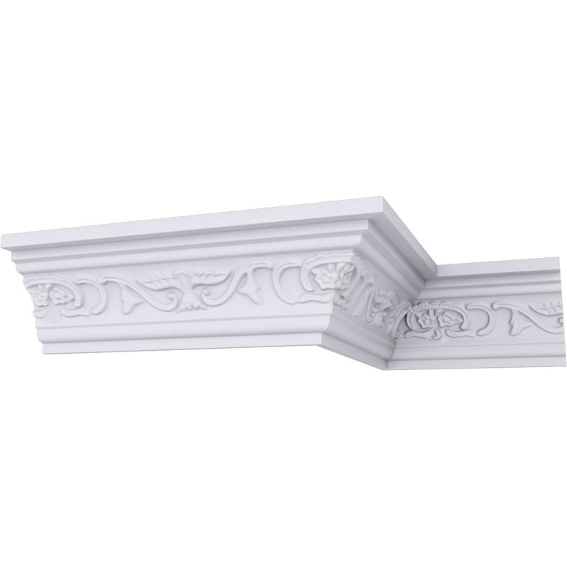 Moulure couronnée Endurathane Dauphine, H 3 1/4 po x P 2 1/2 po x F 4 1/8 po x L 94 1/2 po, apprêtée en usine