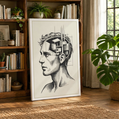 Mind's Architecture Modern - Wrapped Canvas