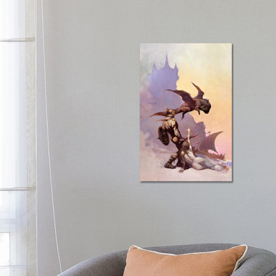 «Kavin's World» par Frank Frazetta, reproduction d'art sur toile tendue