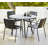Area Round Metal Outdoor Dining Table With Umbrella Hole , 43.4'' in. W 43.4'' in. D-55818524