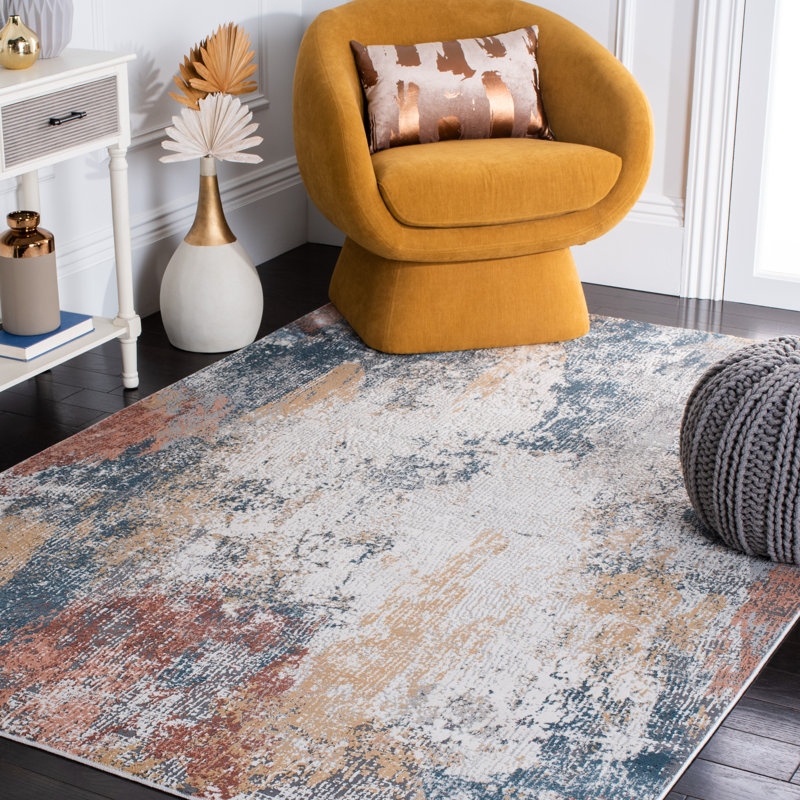 Rftc593 Reflection Invista Performance Abstract Rug, 5'-3" X 7'-6" Rectangle